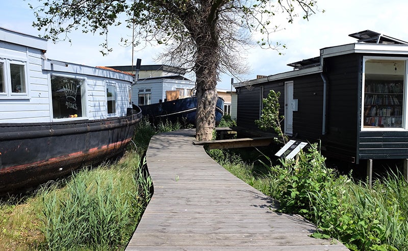 De Ceuvel, a temporary eco-community on a canal in Amsterdam