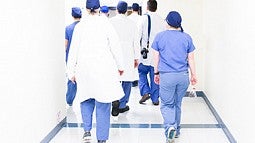 Doctors walking down the hall