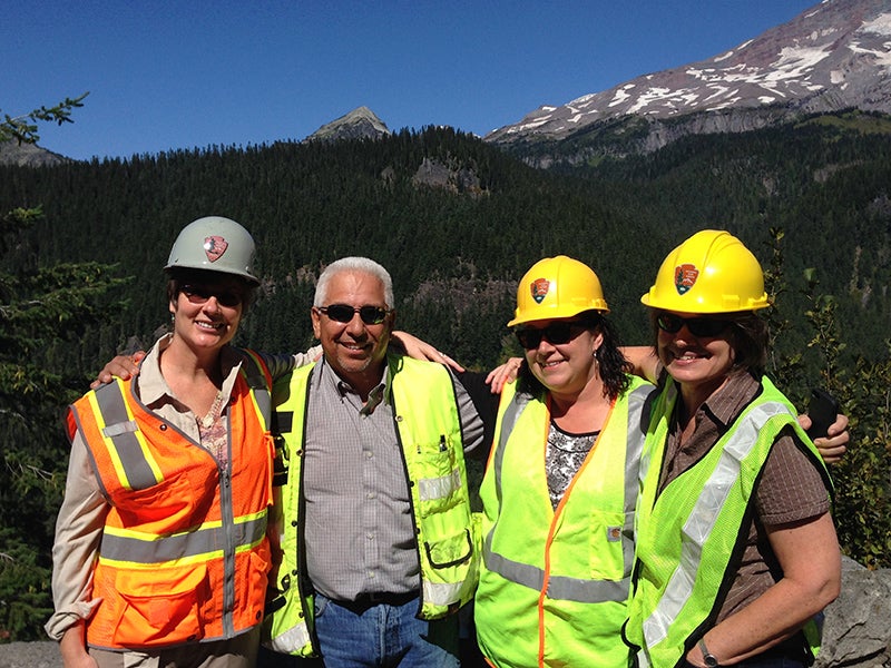 on a work break at Mt. Rainier National Park