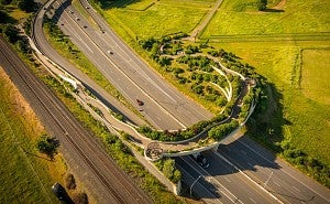 Aerial photo of the Vancouver Landbridge