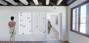 Photo of architecture exhibition rendering in Venice