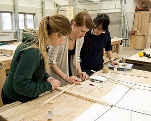 students work together on a project