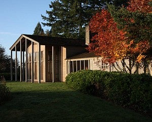 Watzek House with fall colors