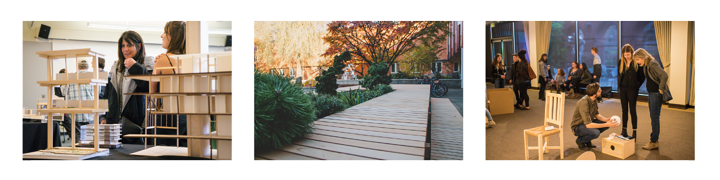 Photos of projects from architecture, landscape architecture, and interior architecture.