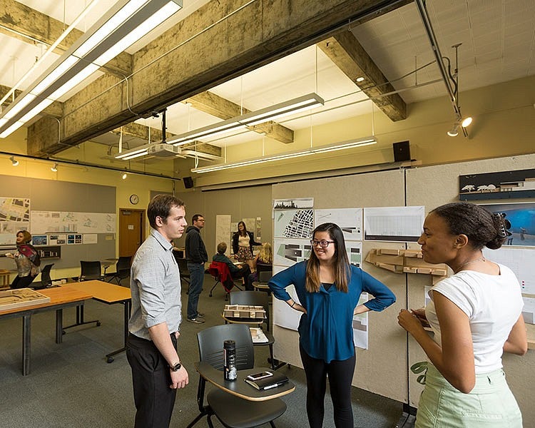 students present work