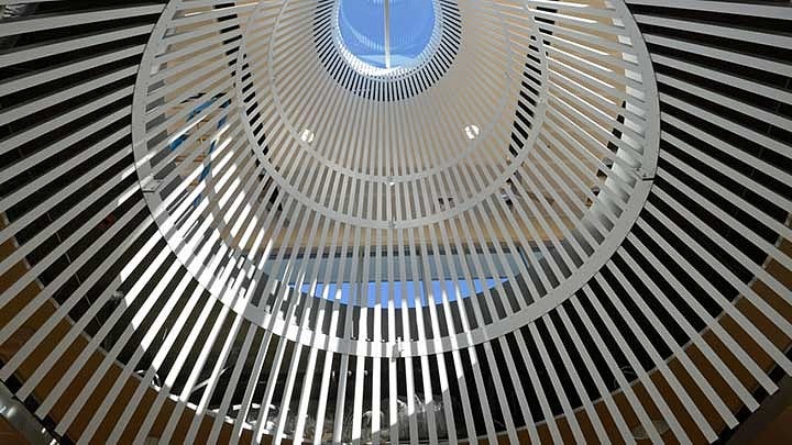 Light cones in the Learning Commons at Portland Community College Southeast