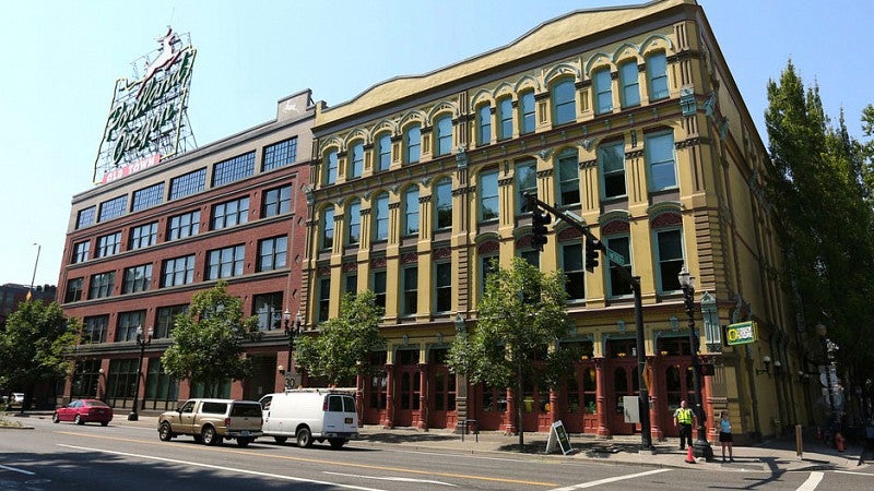 Street view of White Stag Block in Portland