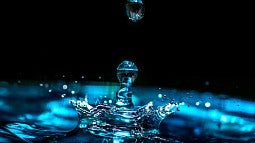 photo of a drop of water