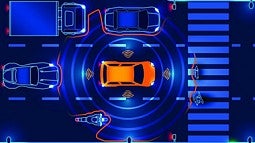 illustration showing car sensors
