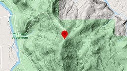 Topographical map of Mount Pisgah