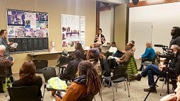 Photo of a classroom presentation