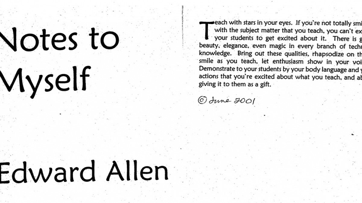Remembering Edward Allen, 1997 Pietro Belluschi Distinguished Professor