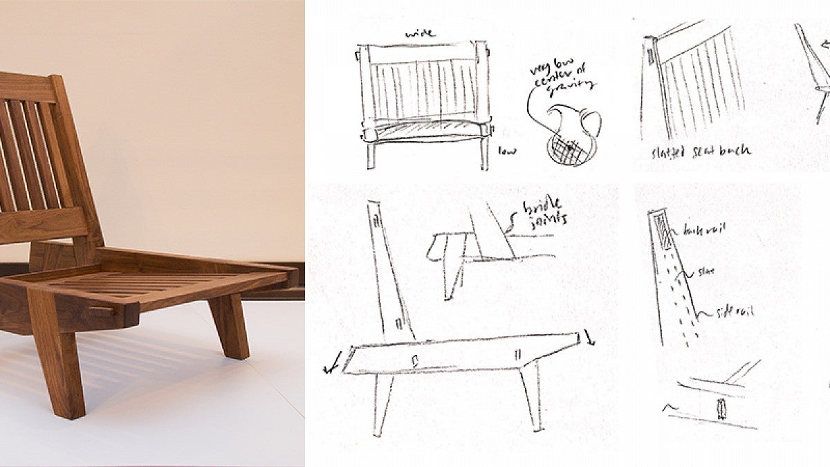 hoek chair with sketches