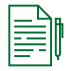 Green Paper and Pen Icon