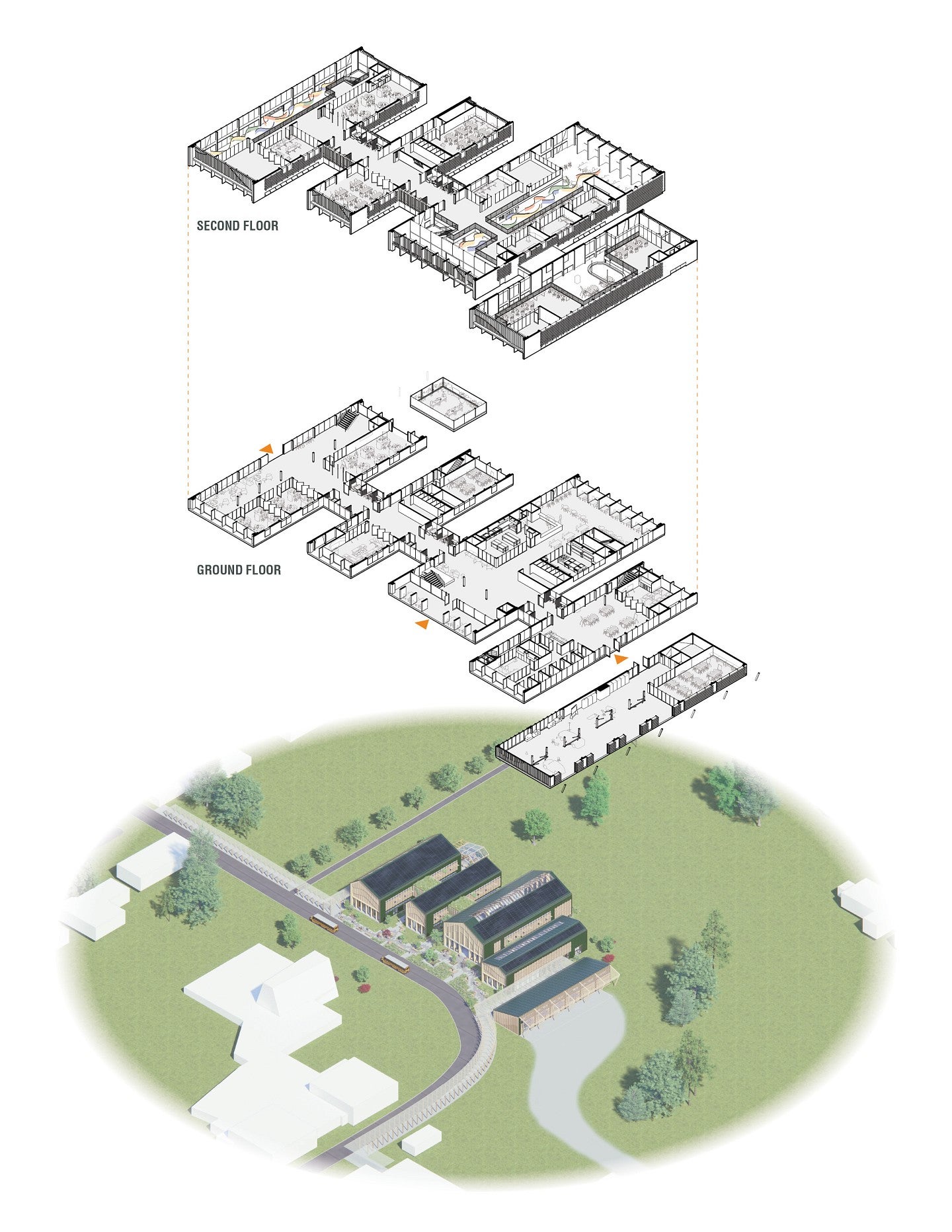 Site plan and drawing of the WAVES project by Sofia Gonzales.