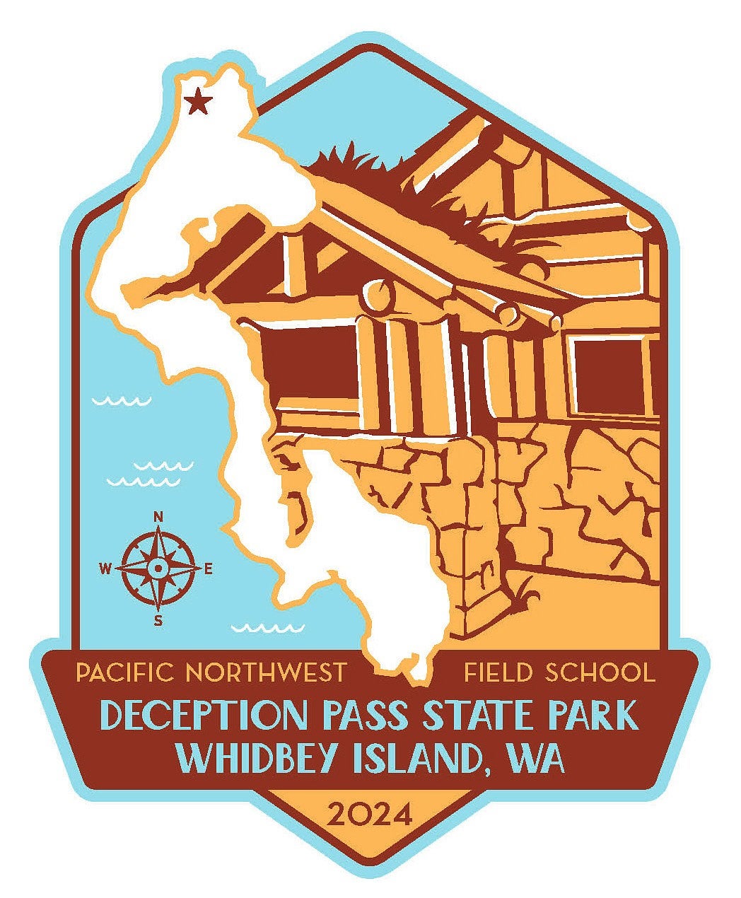 Deception Pass logo. 