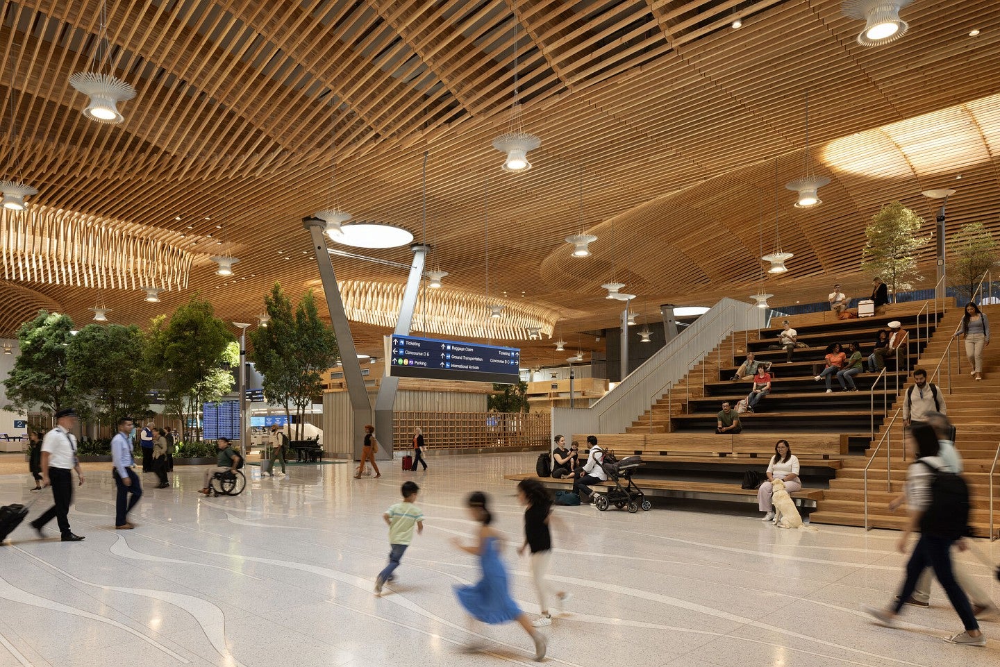 Rendering of airport interior.