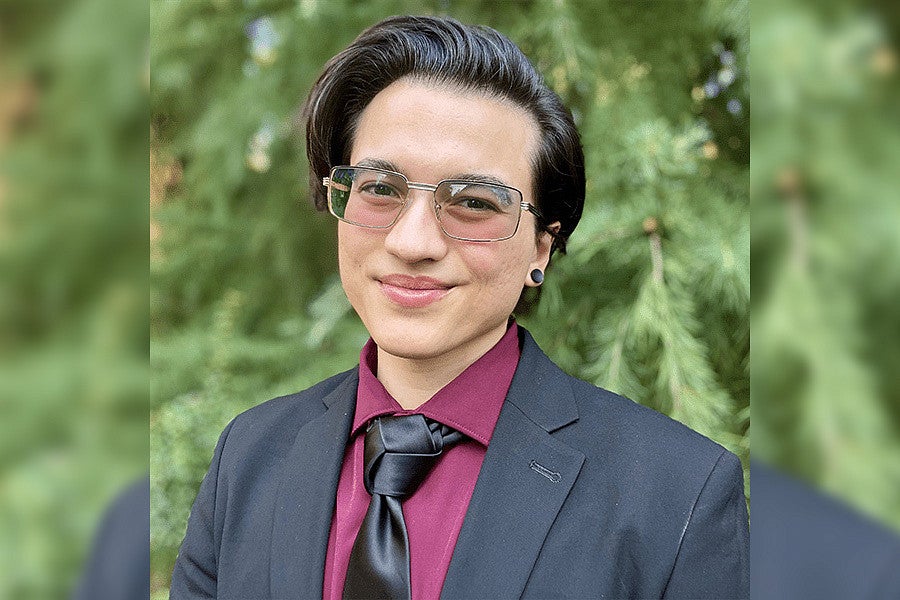 News header for celebrating Alejandro Bechtle's designation as an Olmsted Scholar finalist. Decorative. 