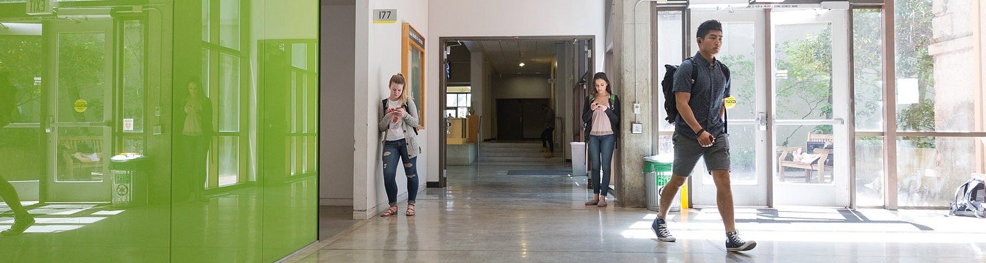 students outside Lawrence Hall room 177