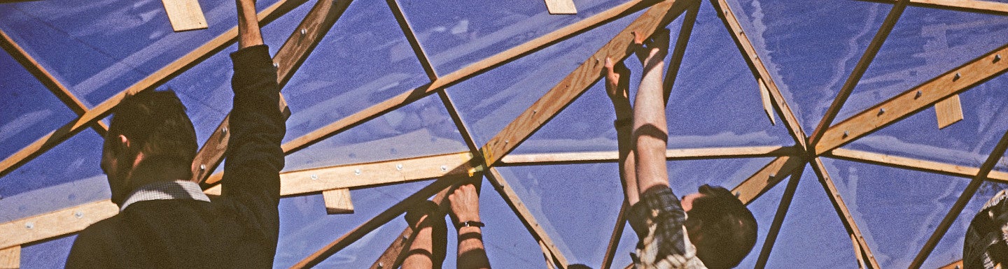 Photograph of a geodesic dome. 