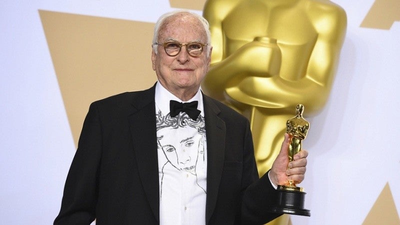 James Ivory with Academy Award