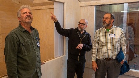 Interior of the MPP Workforce Housing Prototype with Mark Fretz. 