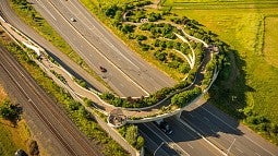 Aerial photo of the Vancouver Land Bridge