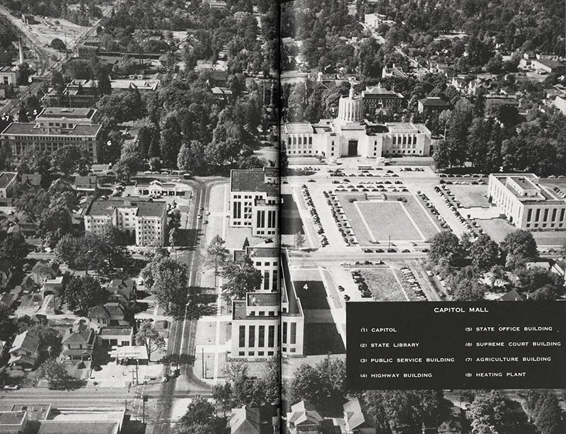 aerial view of state capitol
